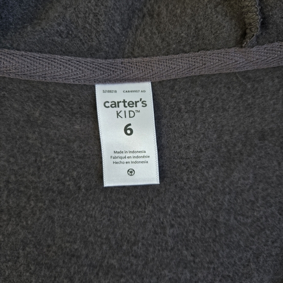 Carter's monster truck zip up hoodie for boys sz 6 NWOT - Picture 3 of 5